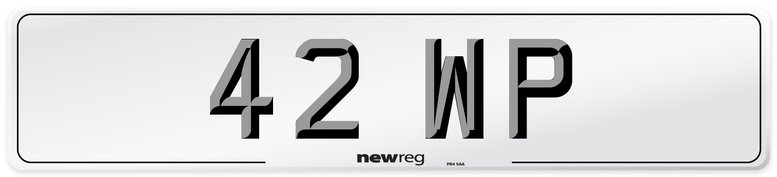 42 WP Number Plate from New Reg
